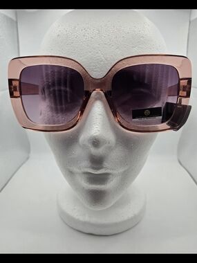Margaret Josephs Pink Square Sunglasses Celebrity Fashion Housewives Bold Chic